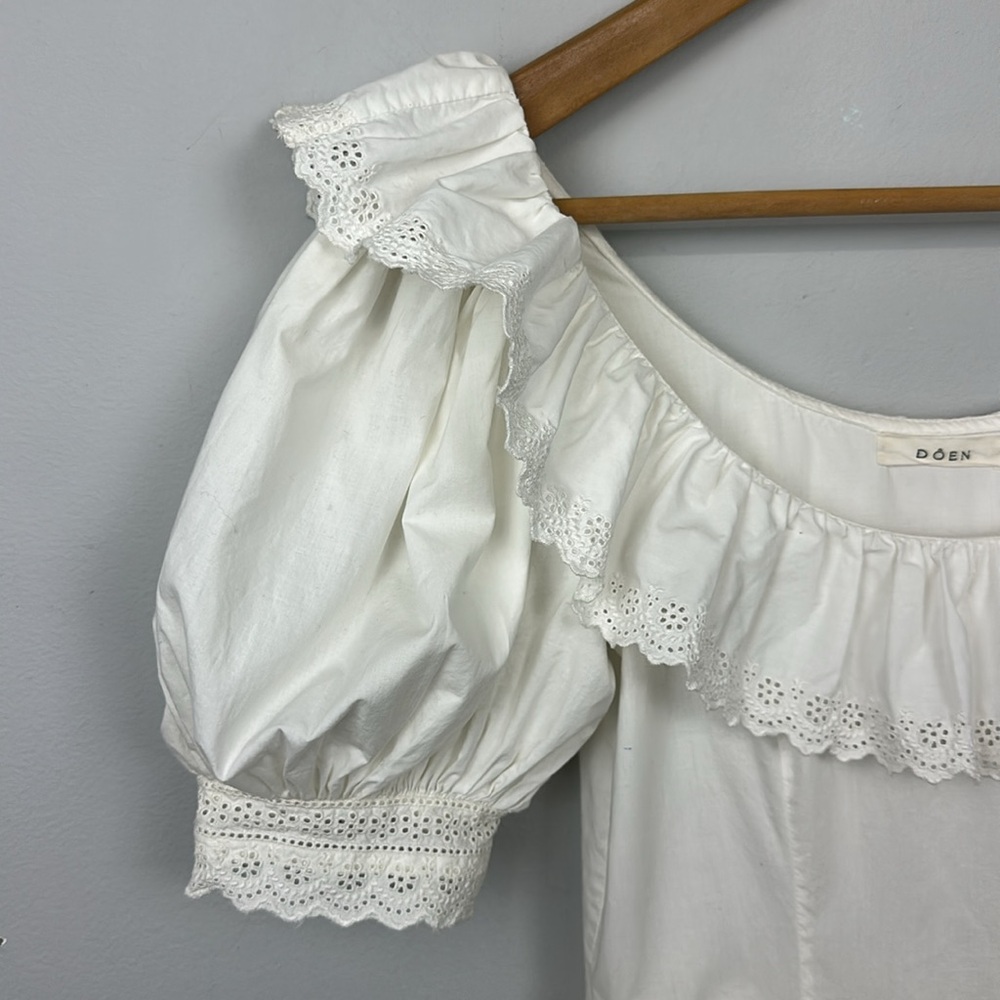 Doen White Ruffled Mini Dress - Picture 8 of 15